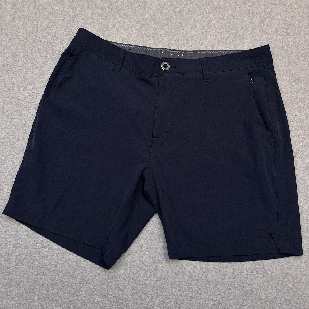 7 Diamonds Aeroplane 7" Performance Shorts‎ Men's 35 Blue Stretch Golf (Tag34)